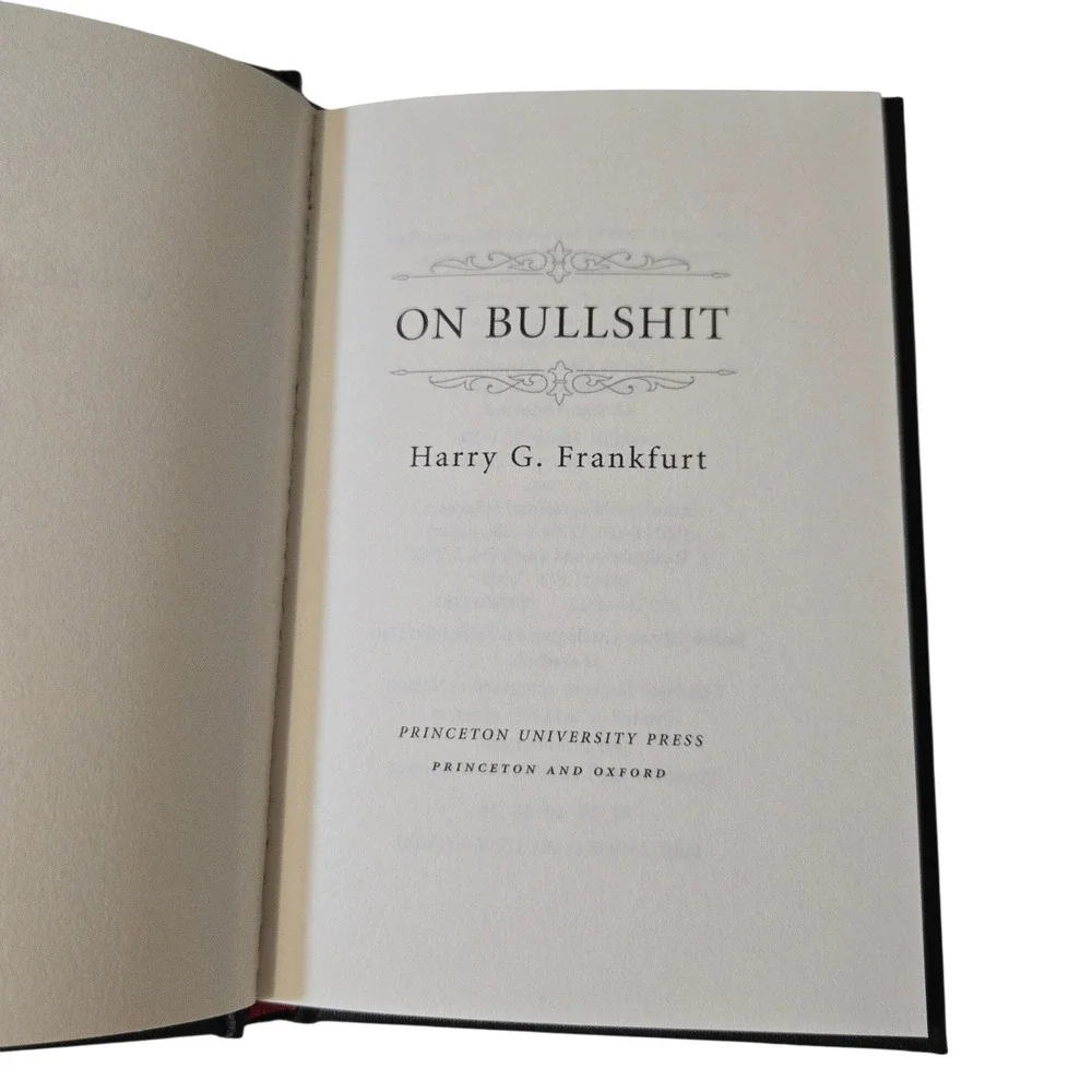 ON BULLSH*T Philosophy Essay Book Harry G‎ Frankfurt Hardcover Black Red USA EUC